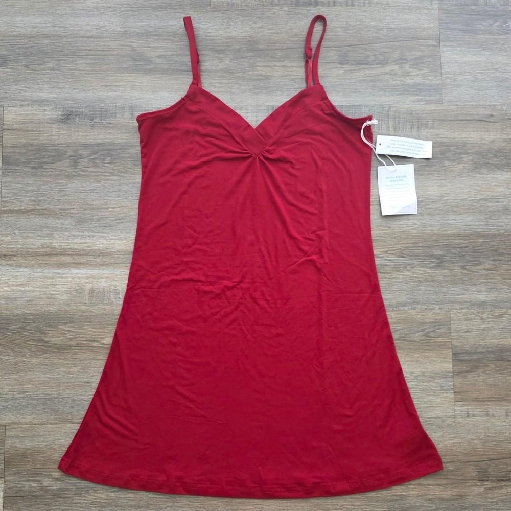 Pajamagram Ruby Red Chemise Slip Dress Nightgown Medium NWT